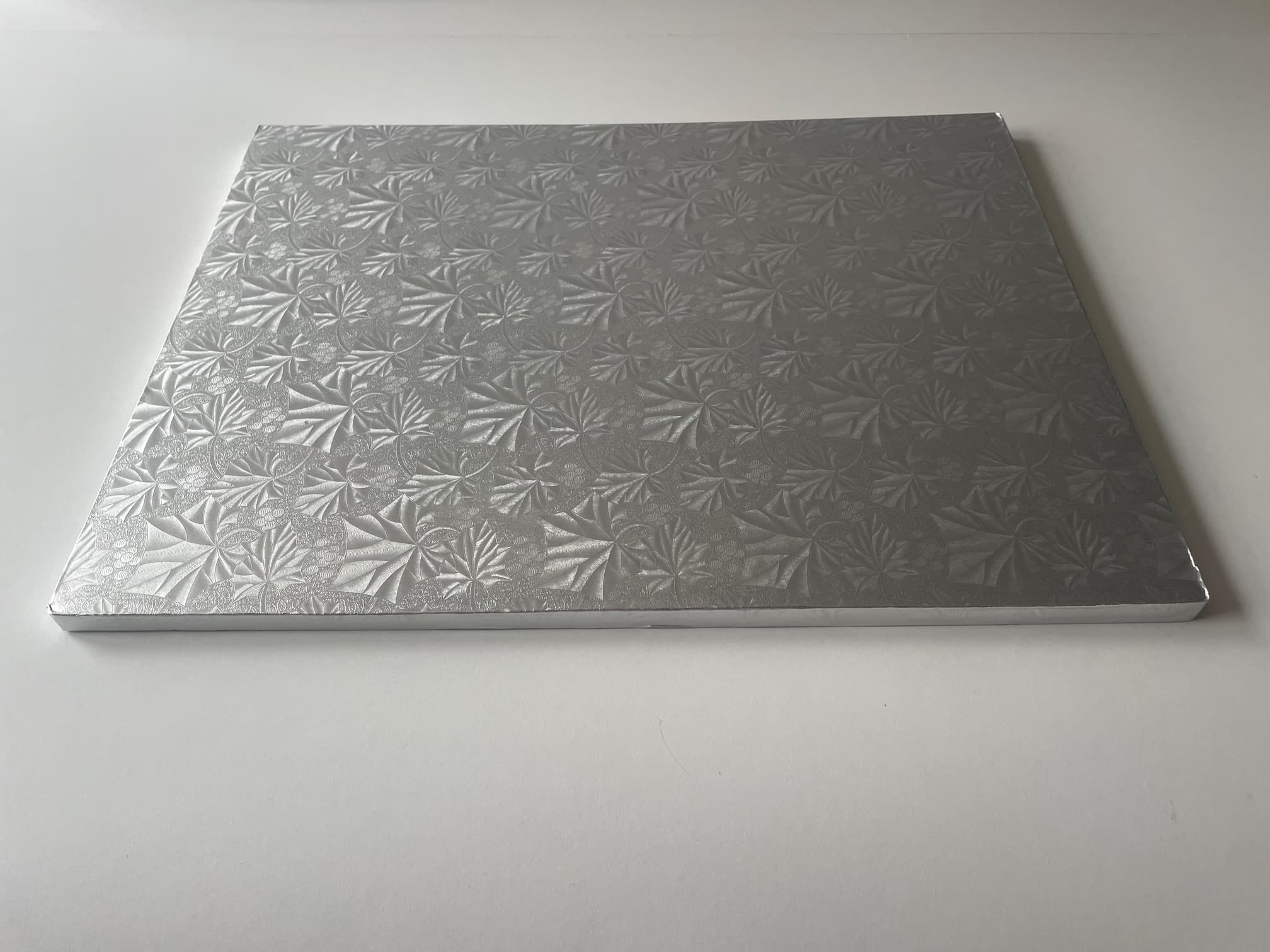 Cake Board 12X16X0.5 IN Silver Rectangle 6/Case