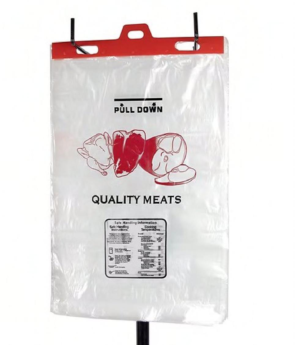 Safe Handling Bags 12X17+2 IN 0.7MIL Clear Black Red Printed 2 Color/1 Side Plastic Header Perforated 2000 Count/Case