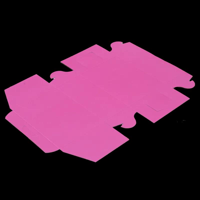 Bakery Box 6X4.5X2.75 IN Paperboard Pink Rectangle Lock Corner 250/Bundle