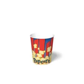 Popcorn Snack Bucket & Tub 32 OZ Paper Multicolor Showtime Round 500/Case