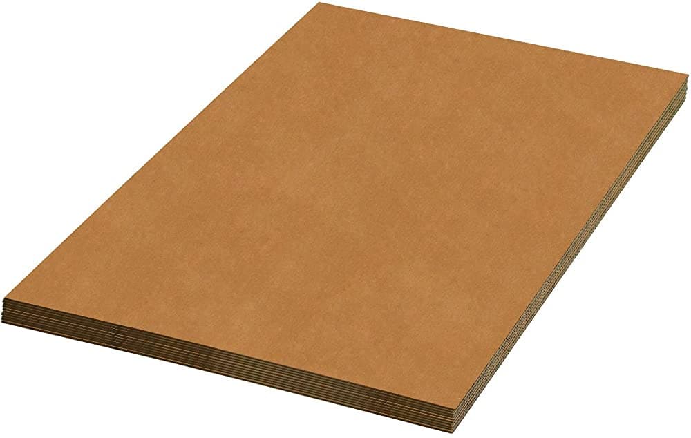 Corrugated Sheet 12X16 IN Kraft Corrugated Cardboard Double Wall 50/Case