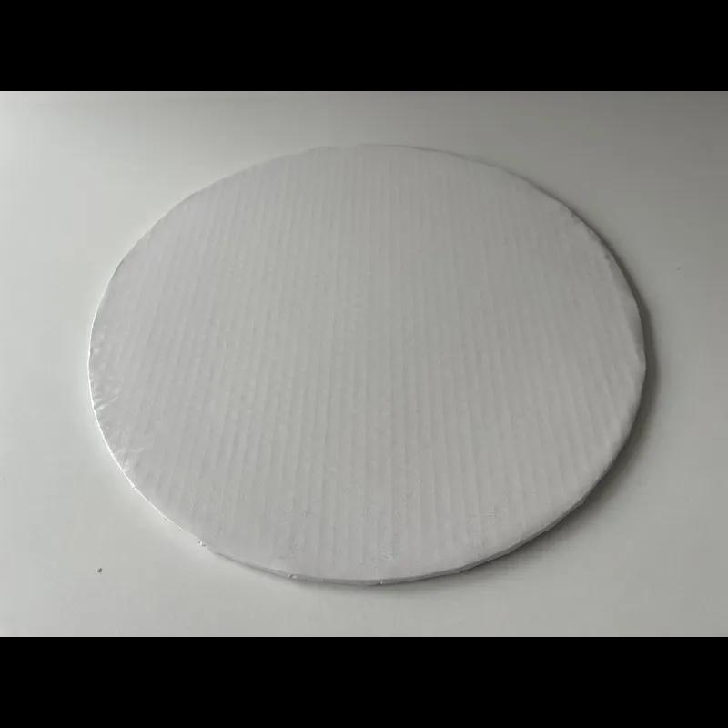 Cake Board 8X0.25 IN White Round Foldunder Double Wall 24/Case