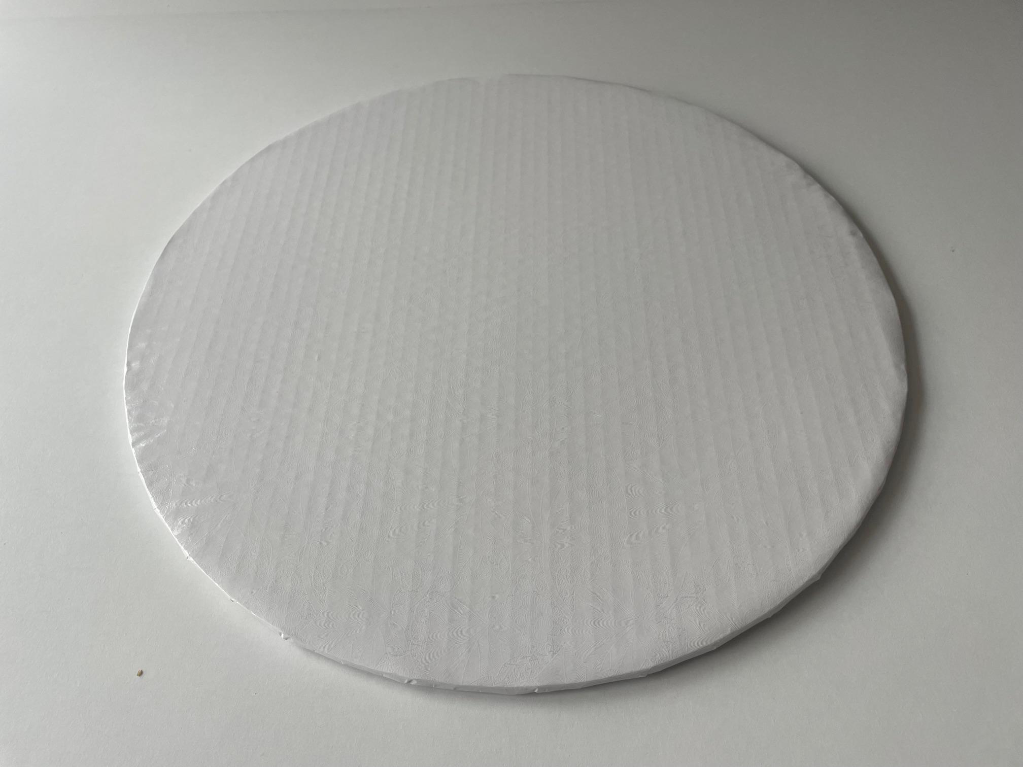 Cake Board 8X0.25 IN White Round Foldunder Double Wall 24/Case
