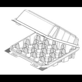 Mini Cupcake Hinged Container 12 CT PET 225/Case