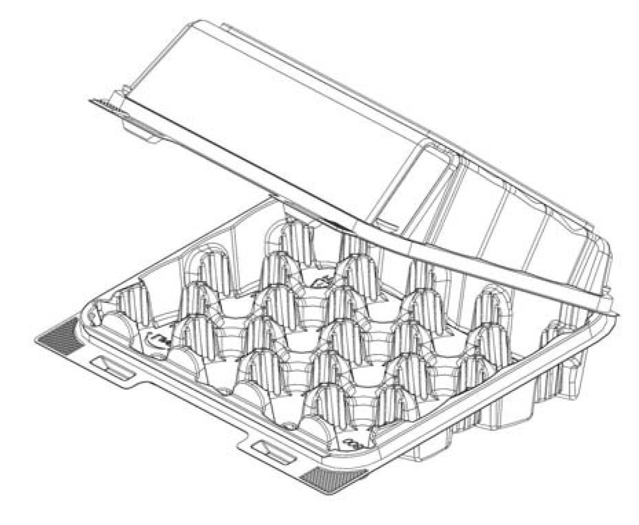 Mini Cupcake Hinged Container 12 CT PET 225/Case