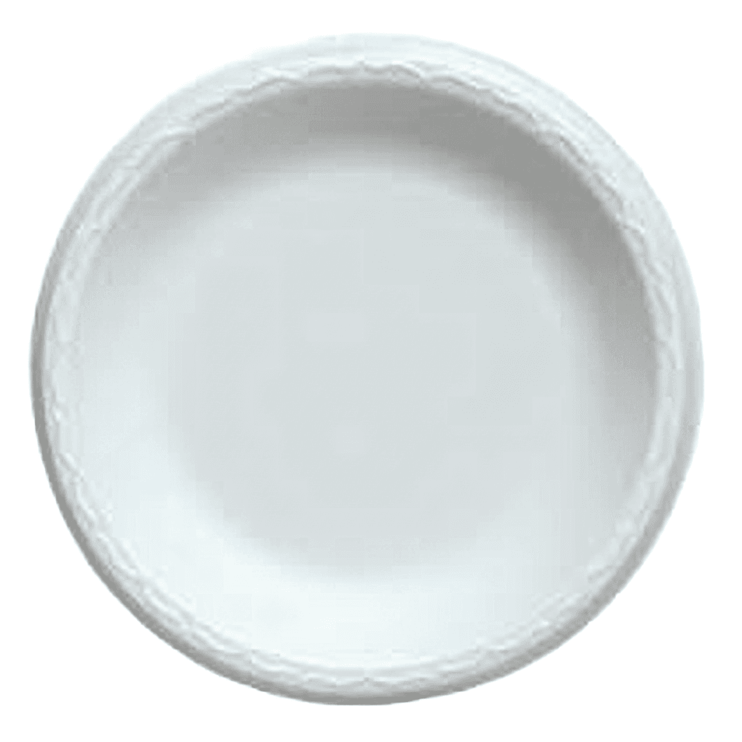 Plate 10.25 IN Polystyrene Foam White Round 500/Case