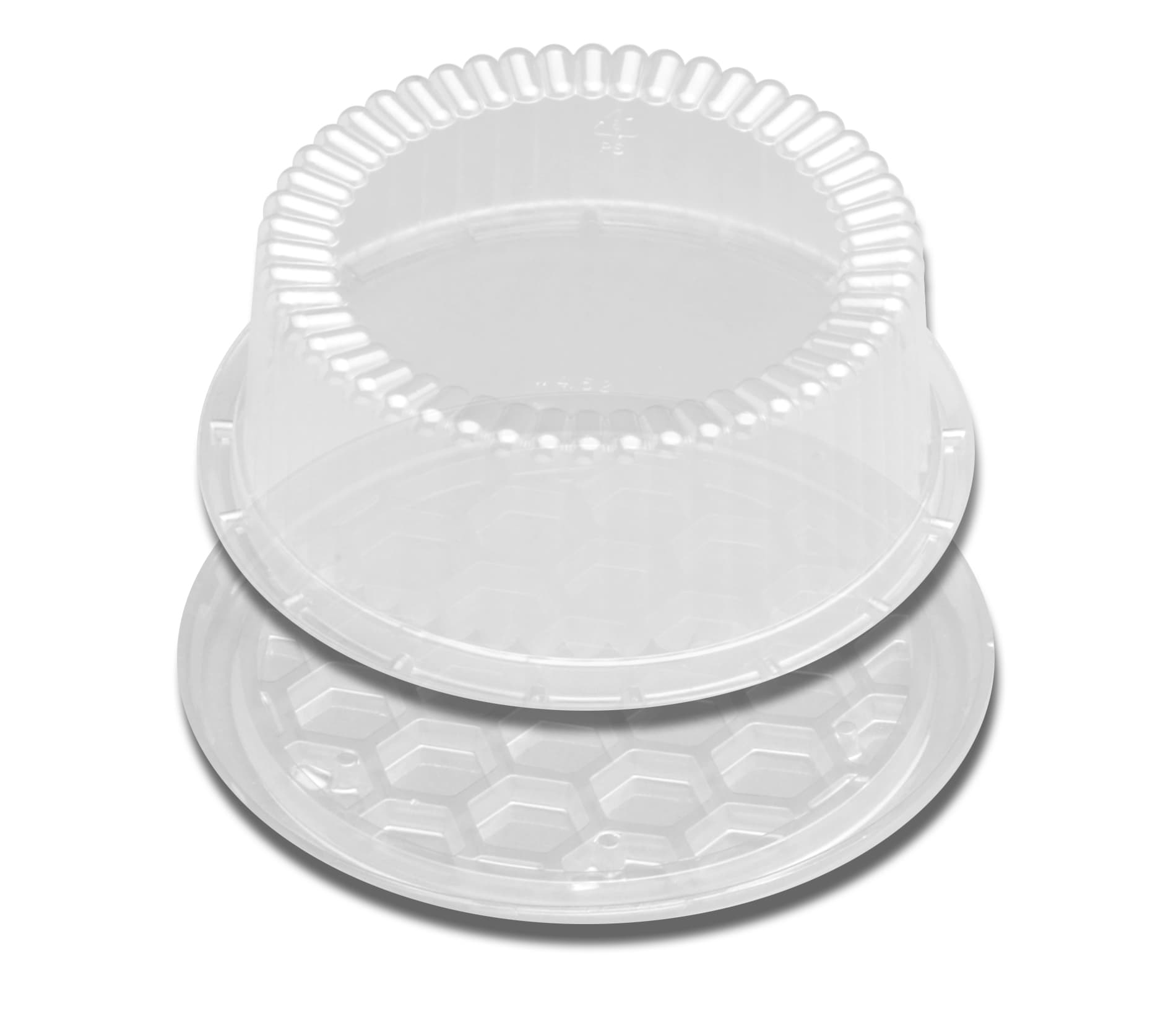 DisplayCake® Cake Container & Lid Combo 7 IN Clear Shallow 180/Case