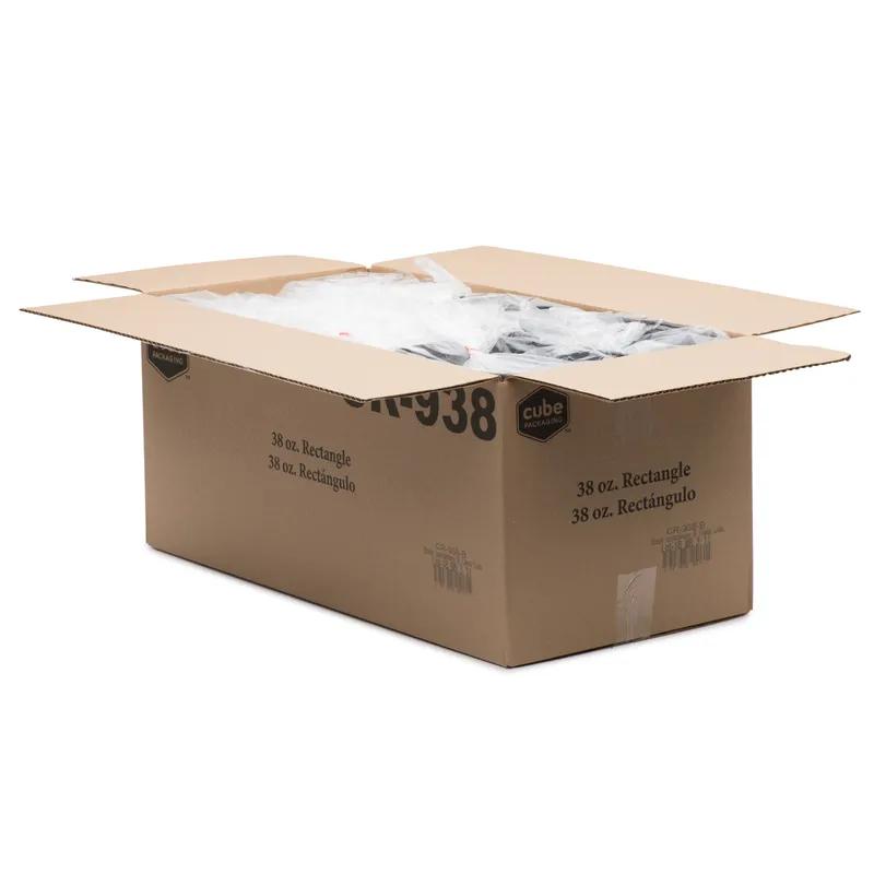 CuBEware Take-Out Container Base & Lid Combo 38 OZ PP White Rectangle 150/Case