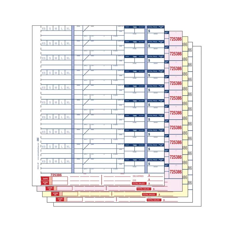 Delivery Form Paper Multicolor 4-Part Carbonless 300/Case