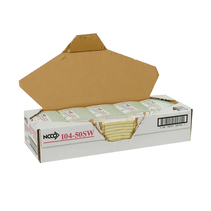 Guest Check Medium (MED) 3.5X6.75 IN Paper Green Duplicate Carbon 16 Line 2500/Case