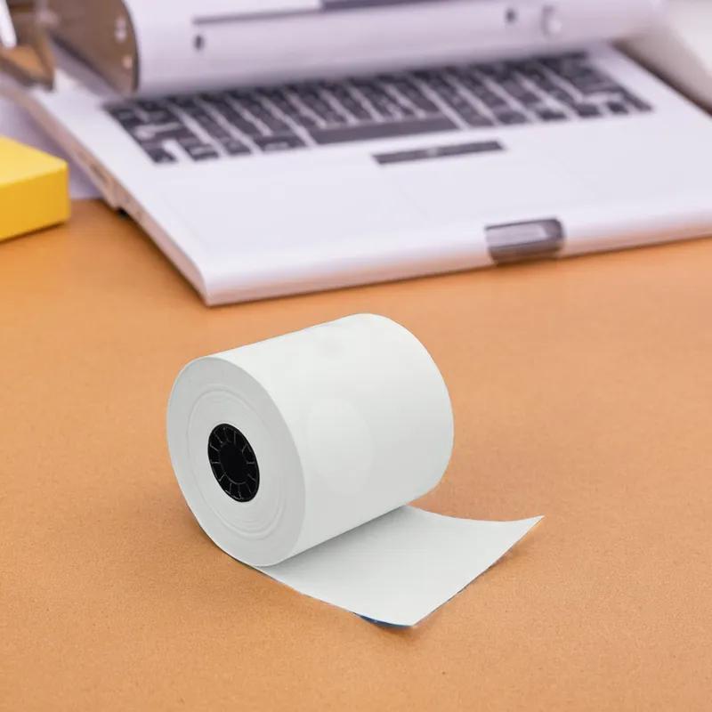 Register Tape 3IN X95FT White Paper 2PLY Carbonless Roll 50/Case