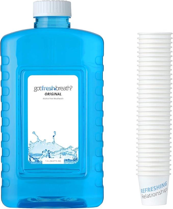 Mouthwash 1.5 L Original Refill Slim With 600 Refill Cups 6/Case