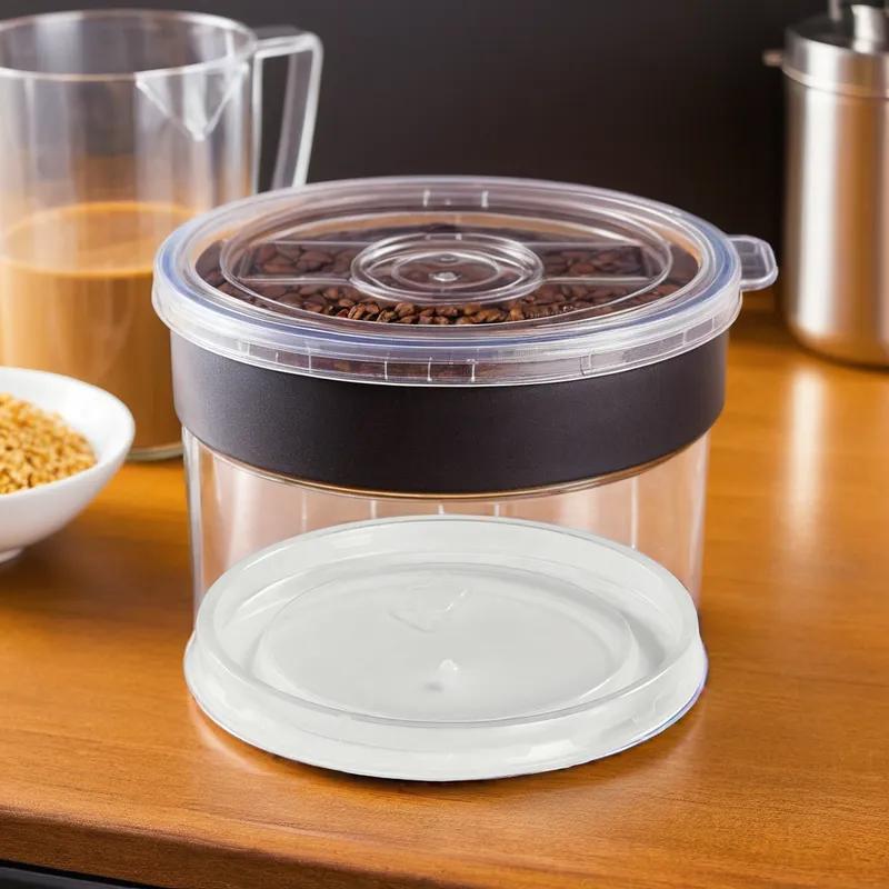 Victoria Bay Lid Flat PS Translucent Round For 6-8-10-12-16 OZ Tall Container 1000/Case