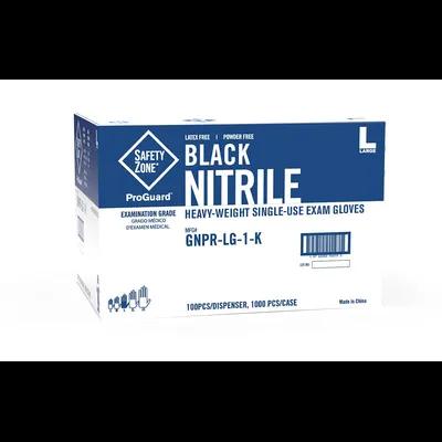 Gloves Medium (MED) Black Economy Nitrile Rubber Disposable Powder-Free 1000/Case