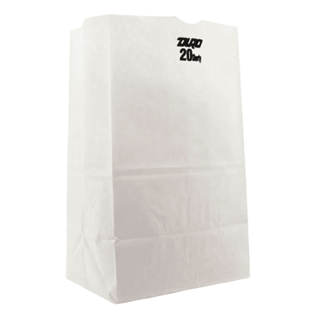Bag 13.25X8.25X6 IN 20 LB Virgin Paper 40# White With Self-Opening (SOS) Closure Squat 500/Bundle
