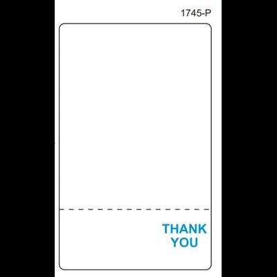 Thank You Label 2.65X4.25 IN Blue Bottom Perforated Blank 300CT 9000/Case