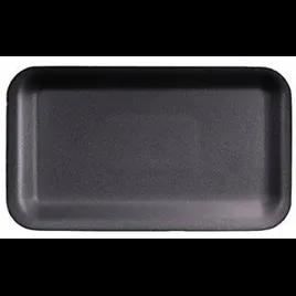 Dyne-A-Pak 15D Meat Tray 1 Compartment Polystyrene Foam Black Rectangle 200/Case