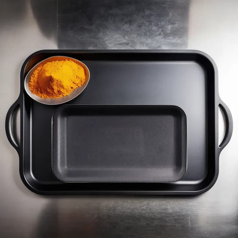 Dyne-A-Pak 15D Meat Tray 1 Compartment Polystyrene Foam Black Rectangle 200/Case