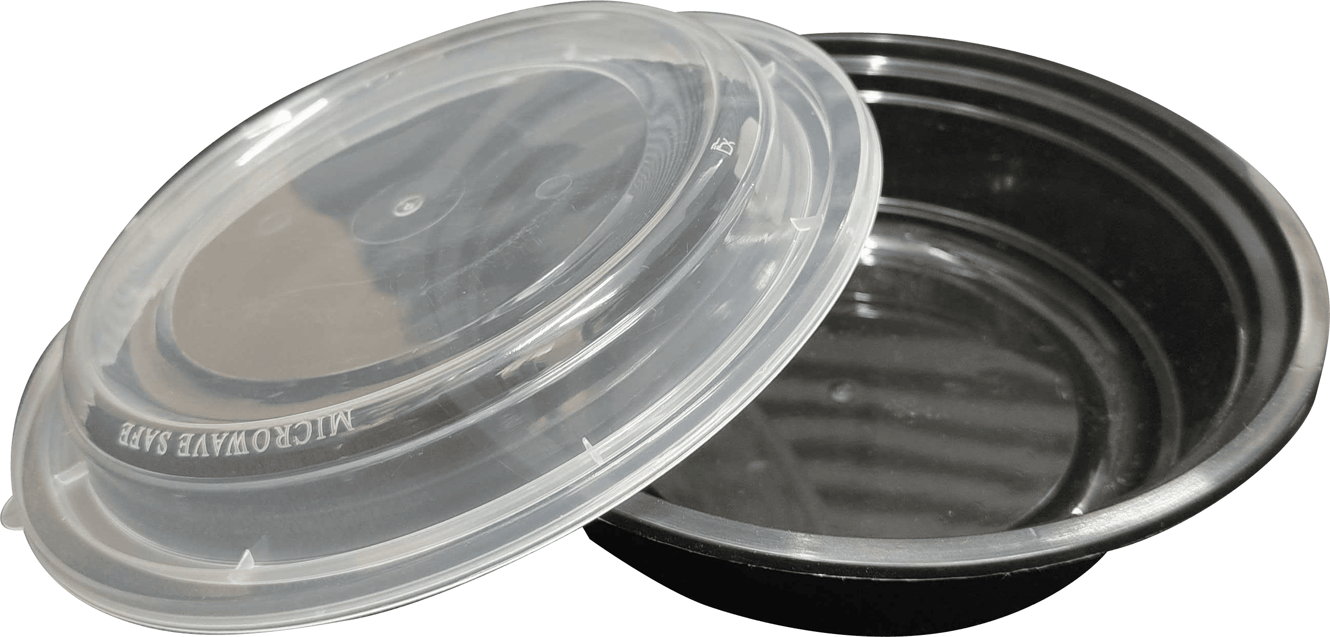 Take-Out Container Base 16 OZ Black Round Microwave Safe 150/Case