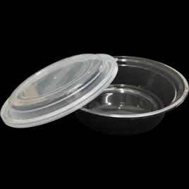 Take-Out Container Base 32 OZ Plastic Black Round Microwave Safe 150/Case