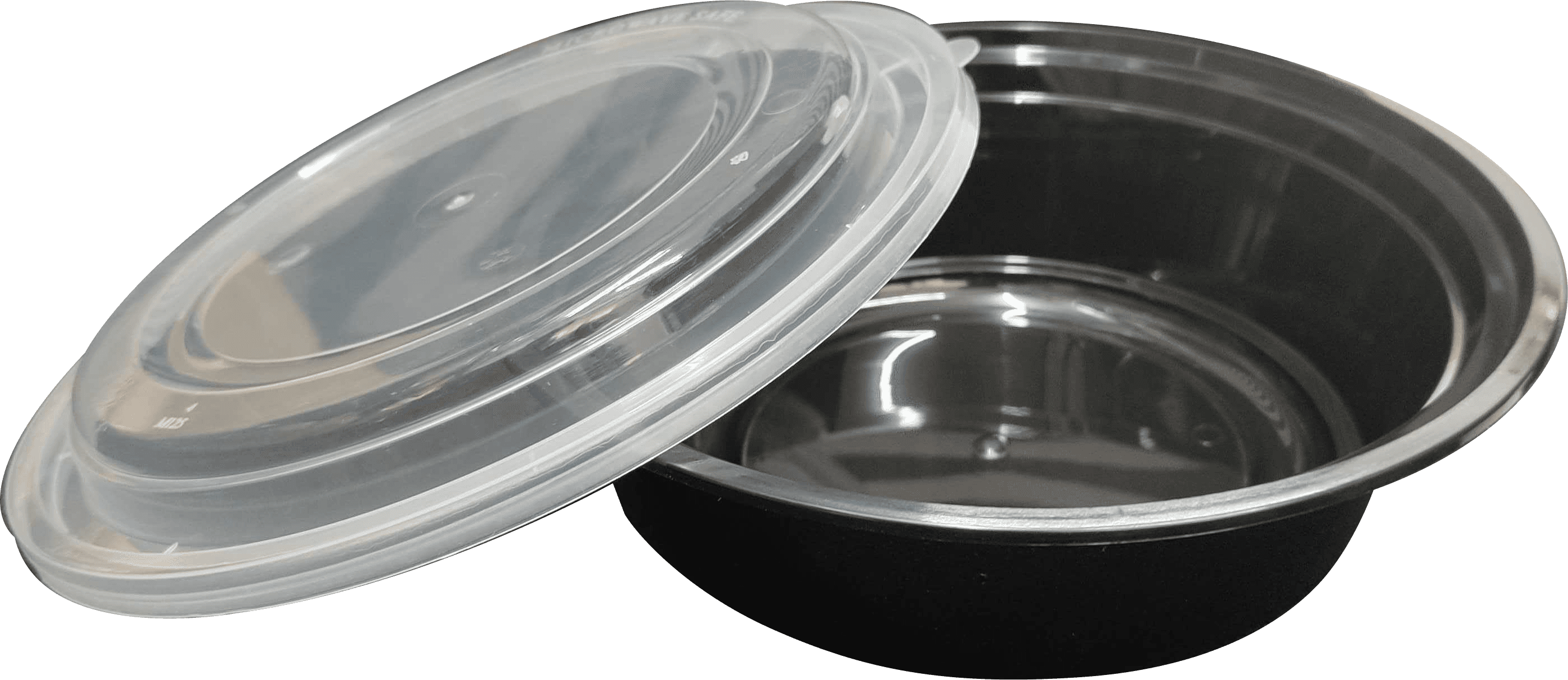 Take-Out Container Base 32 OZ Plastic Black Round Microwave Safe 150/Case