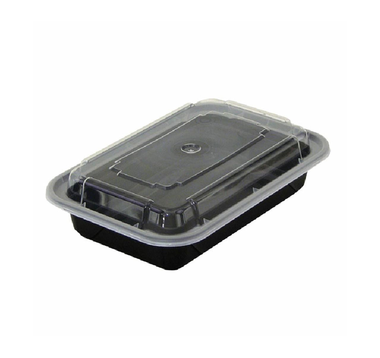 Take-Out Container Base 16 OZ Black Rectangle Microwave Safe 150/Case