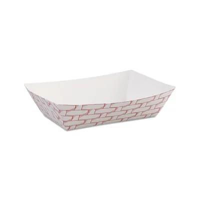 Food Tray 1 LB Paper Brickstone 1000/Case