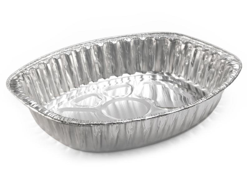Victoria Bay Roaster Large (LG) 17.7X14.3X3.2 IN Aluminum Oval 100/Case