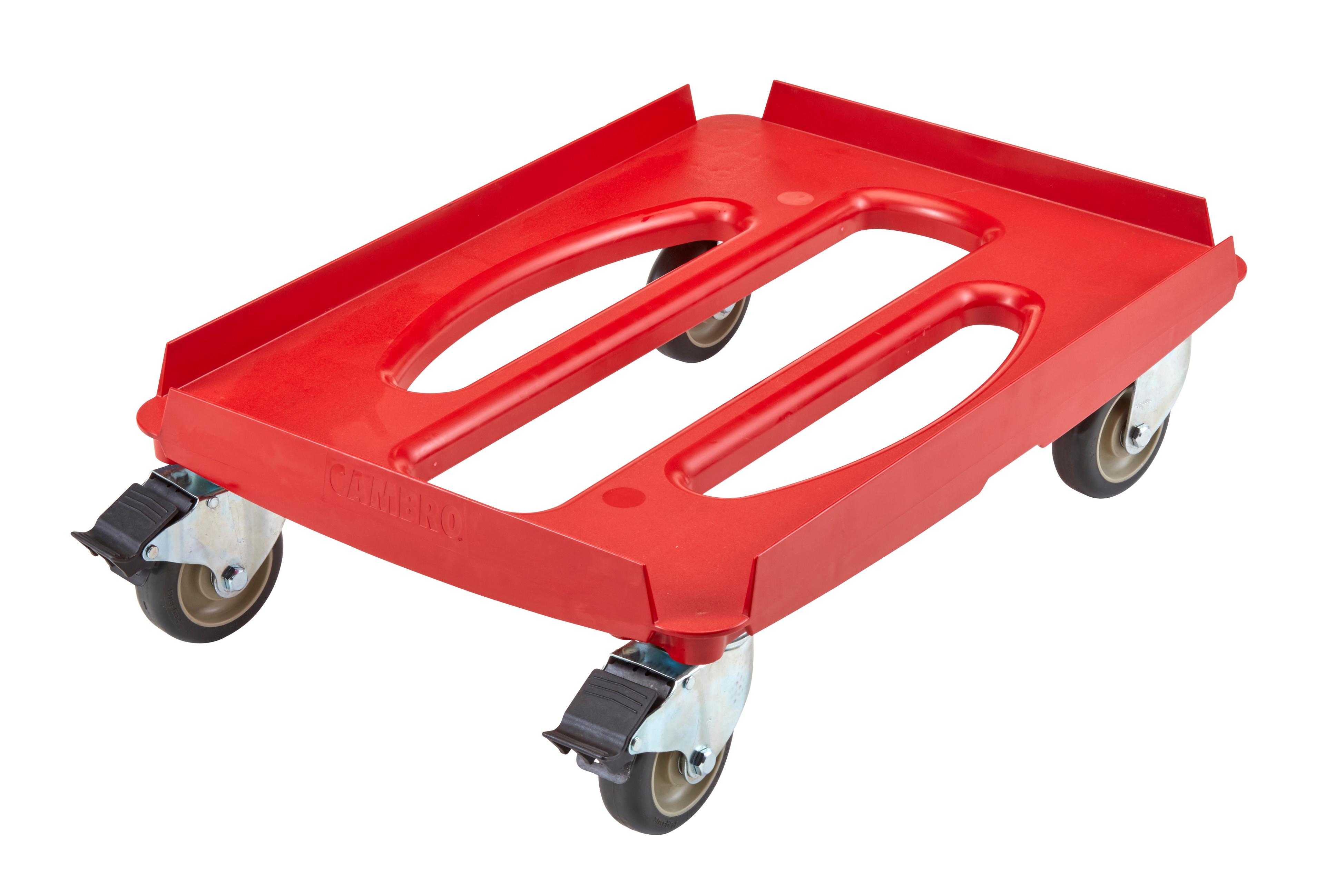 Camdolly® Food Carrier Dolly 300 LB Red For EPP Front and Top Loaders Compact 1/Each