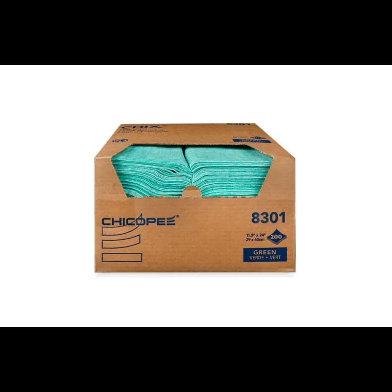 Chicopee® Chix® Cleaning Wipe 24X11.5 IN Green 200/Case