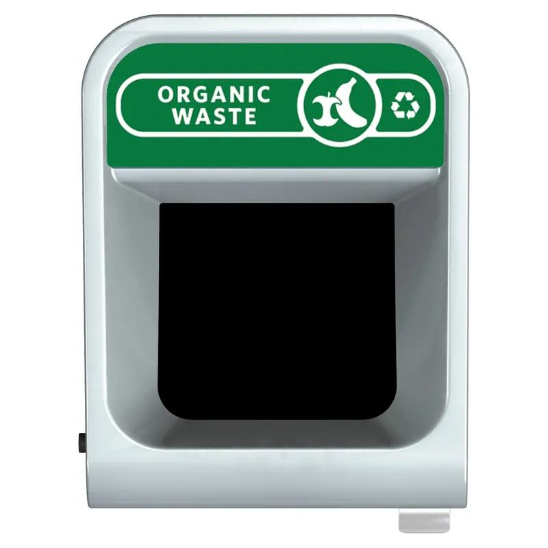 Configure™ Compost 1-Stream Organic Waste Recycling Bin 22.38X22.38X42.25 IN 23 GAL Gray Metal 1/Each