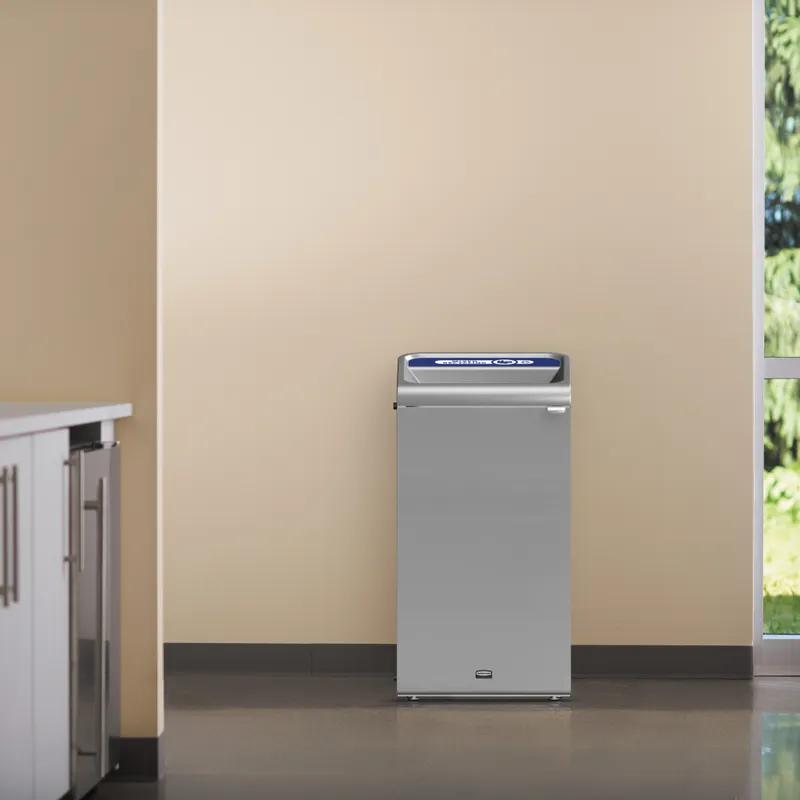 Configure™ Compost 1-Stream Organic Waste Recycling Bin 22.38X22.38X42.25 IN 23 GAL Gray Metal 1/Each