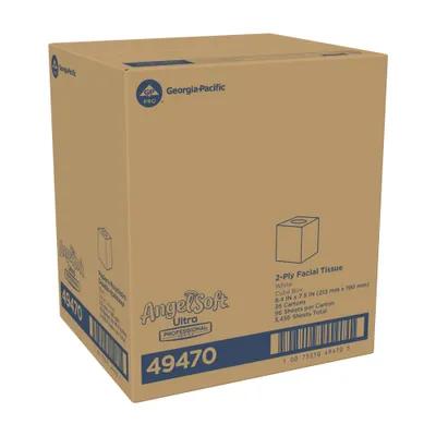 Angel Soft Professional® Facial Tissue 8.4X7.5 IN 2PLY White 1/2 Fold 96 Sheets/Pack 36 Packs/Case 3456 Sheets/Case