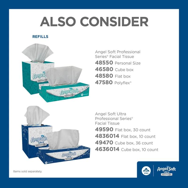 Angel Soft Professional® Facial Tissue 8.4X7.5 IN 2PLY White 1/2 Fold 96 Sheets/Pack 36 Packs/Case 3456 Sheets/Case