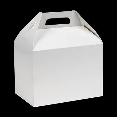 Lunch Take-Out Box Barn 9X6X6.5 IN SBS Paperboard White Barn Top Automatic Bottom 150/Case