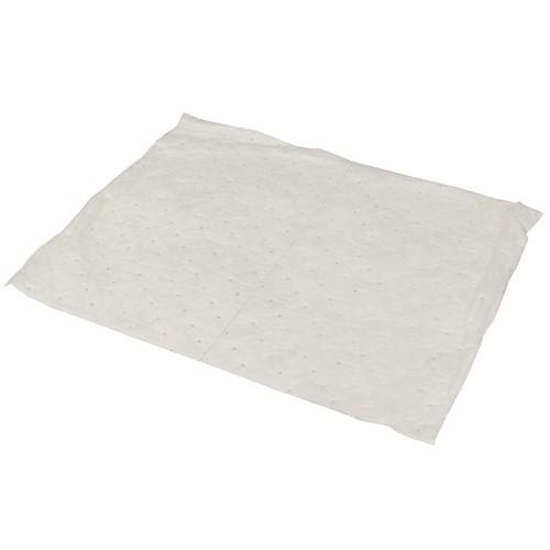 TaskBrand® Absorbent Pad 16X20 IN White Lightweight Meltblown Polypropylene (PP) Oil-Based Spills Perforated 200/Case