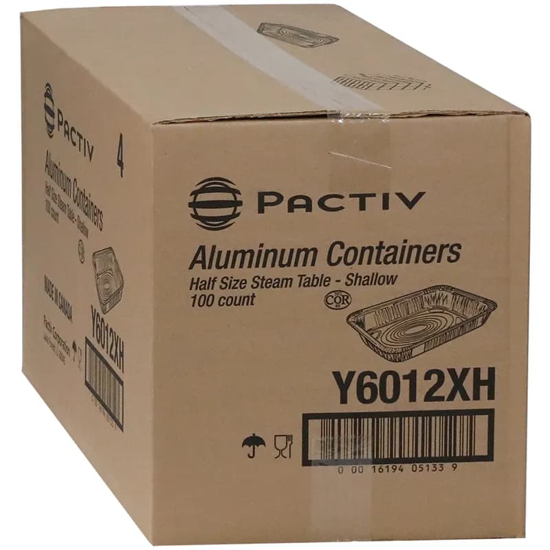 Steam Table Pan 1/2 Size 11.8X9.4X1.7 IN Aluminum Silver Shallow 100/Case