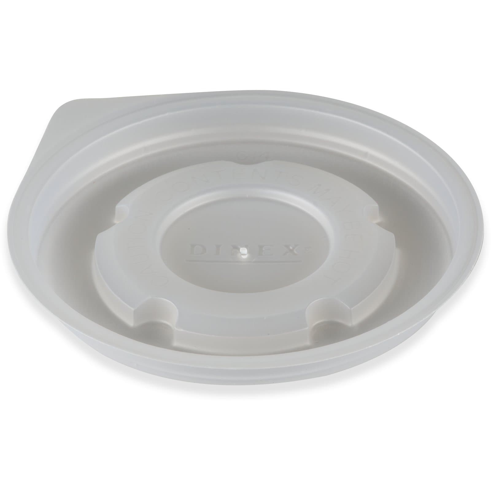 Dinex® Heritage Collection® Lid Flat PS Translucent Round For Mug Cup 2000/Case