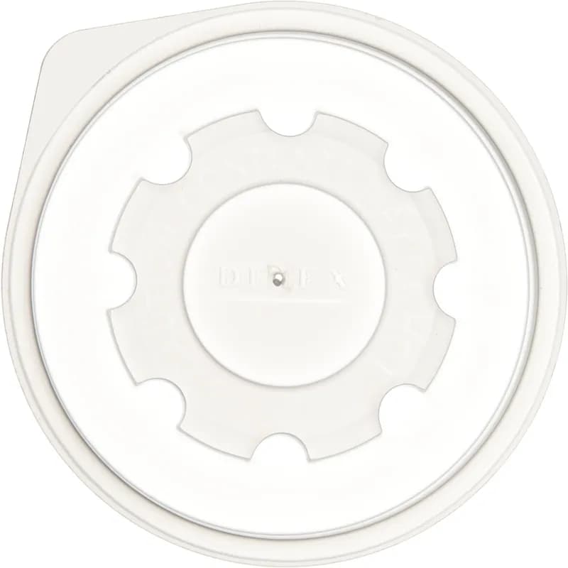 Dinex® Heritage Collection® Lid Flat PS Translucent Round For Mug Cup 2000/Case