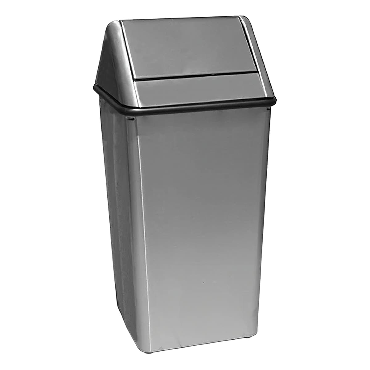 Laundry Hamper 13X13X29 IN 13 GAL Stainless Steel With Swing Lid 1/Each