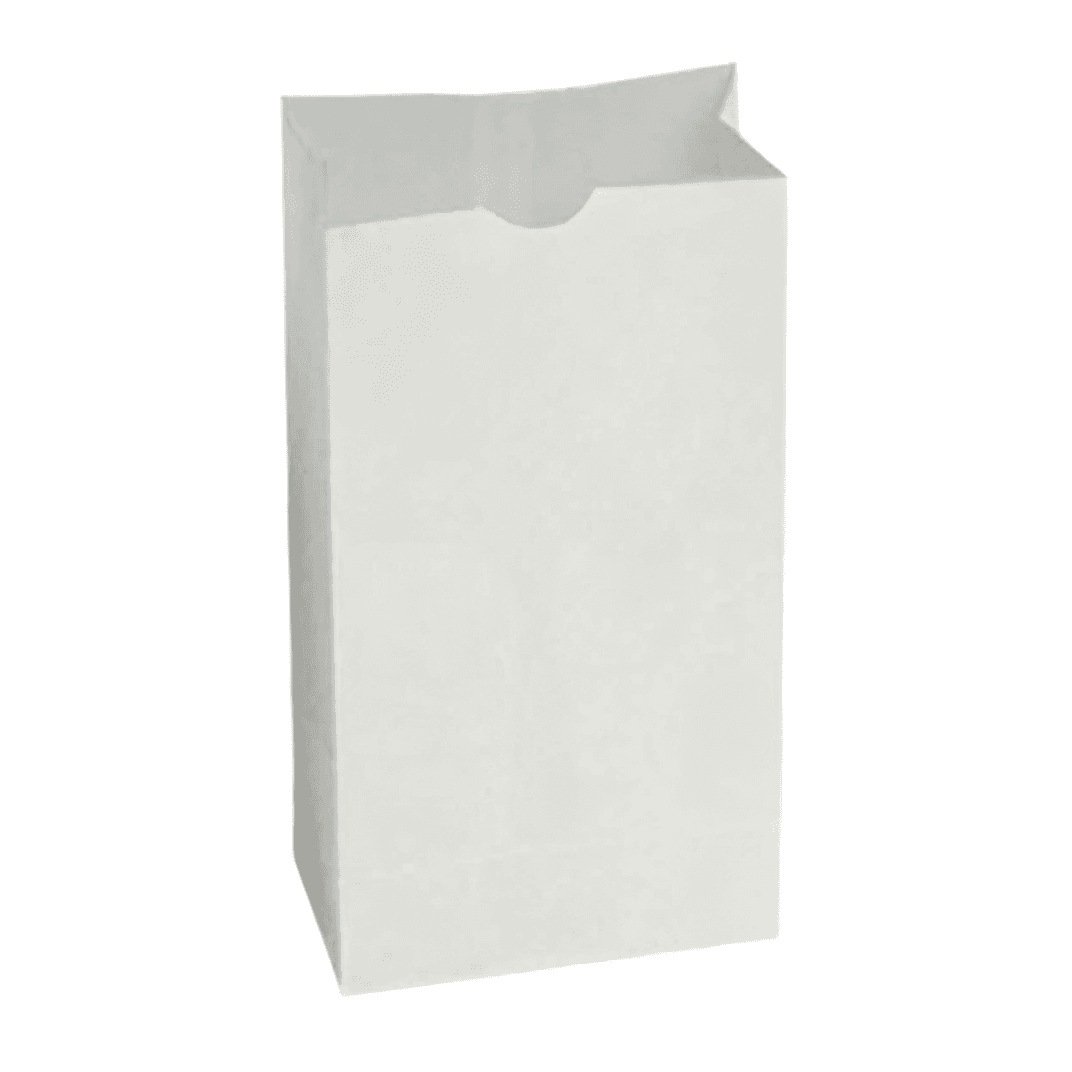 Bag 6X3.5X11 IN Wax Coated Paper White 1000/Case