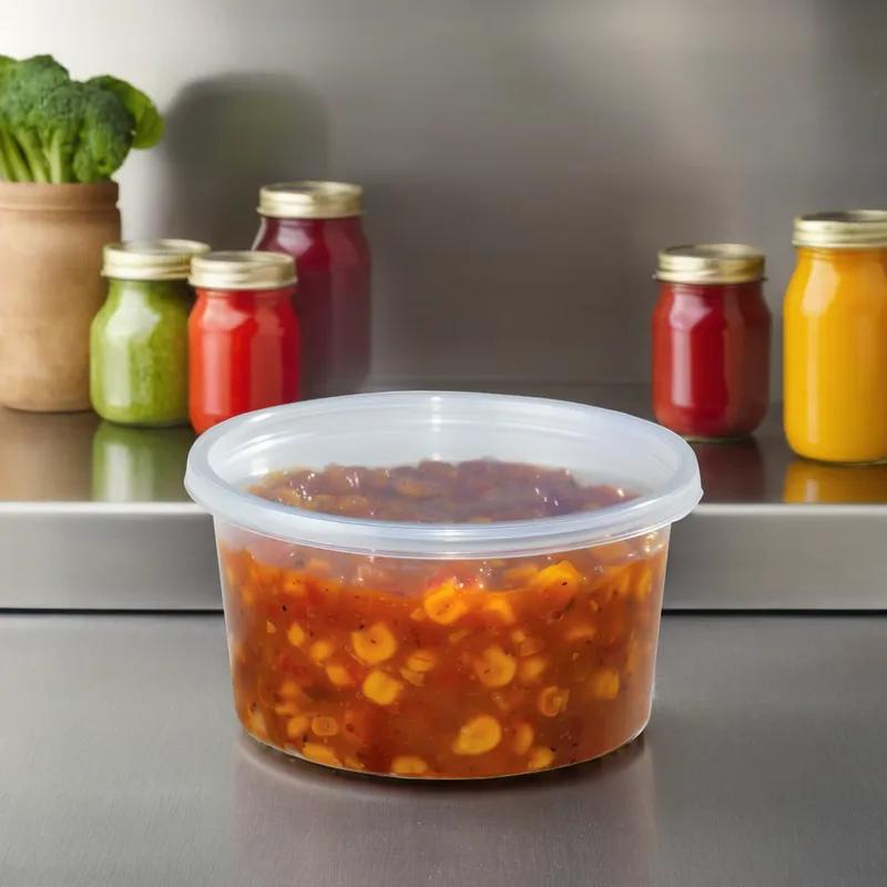 HomeFresh® Deli Container Base 12 OZ PP Clear Round 500/Case