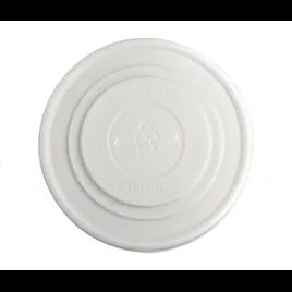 Lid 4X4X0.25 IN PLA White Round For Soup Bowl 1000/Case