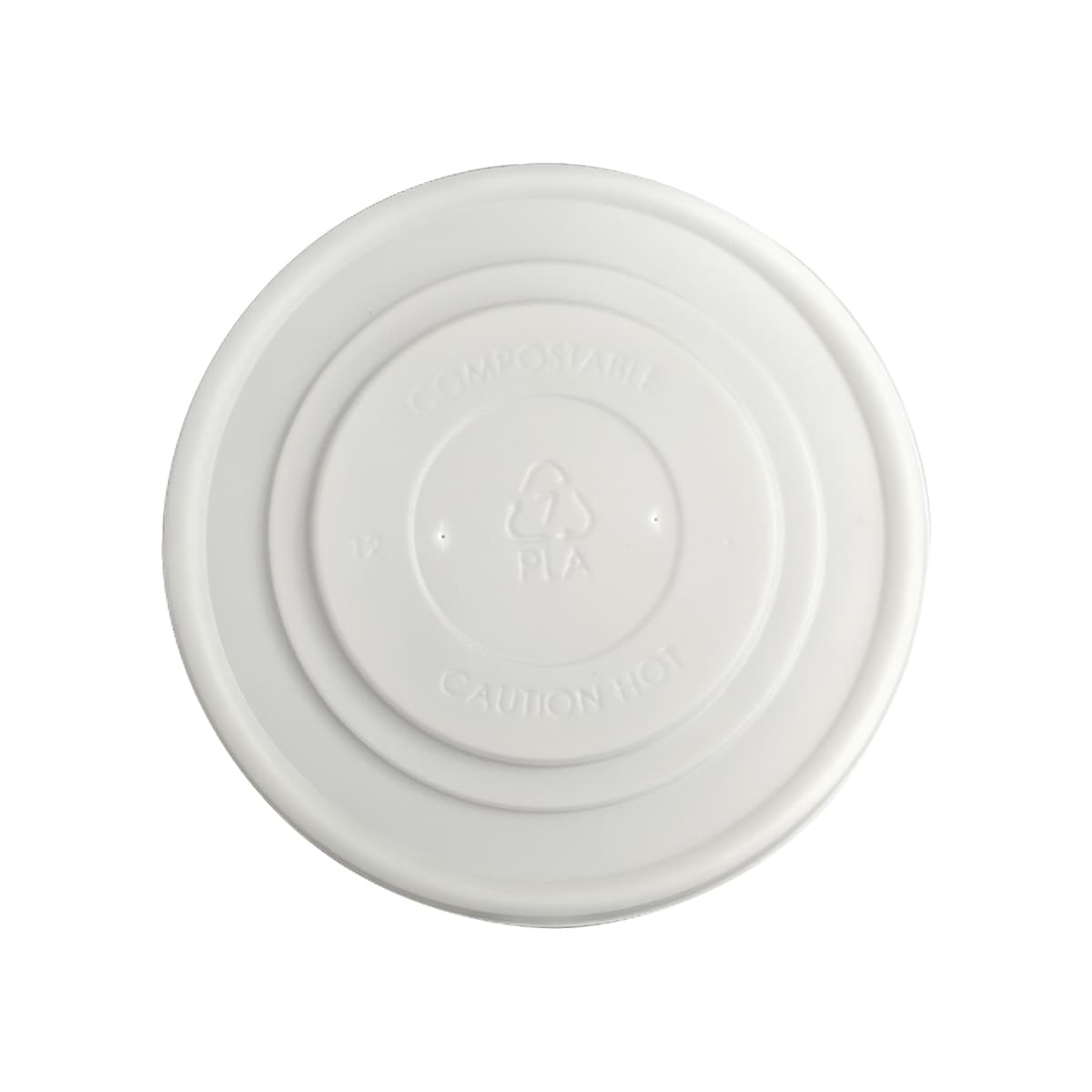 Lid 4X4X0.25 IN PLA White Round For Soup Bowl 1000/Case