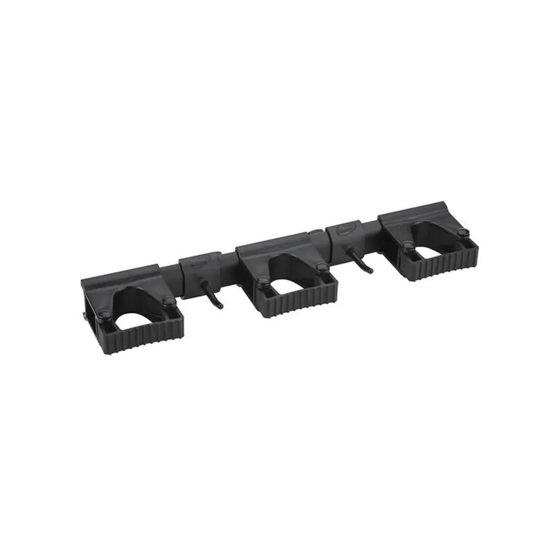 Vikan® Hi-Flex Wall Bracket System Black PP TPE Rubber Polyamide Hygienic Grip Band Module For 4-6 Tools 1/Each