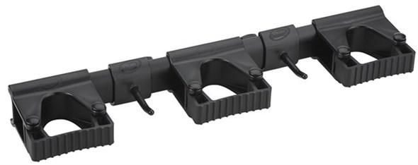 Vikan® Hi-Flex Wall Bracket System Black PP TPE Rubber Polyamide Hygienic Grip Band Module For 4-6 Tools 1/Each