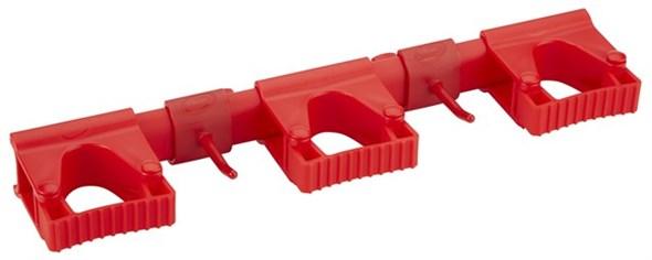 Vikan® Hi-Flex Wall Bracket System Red PP TPE Rubber Polyamide Hygienic Grip Band Module For 4-6 Tools 1/Each