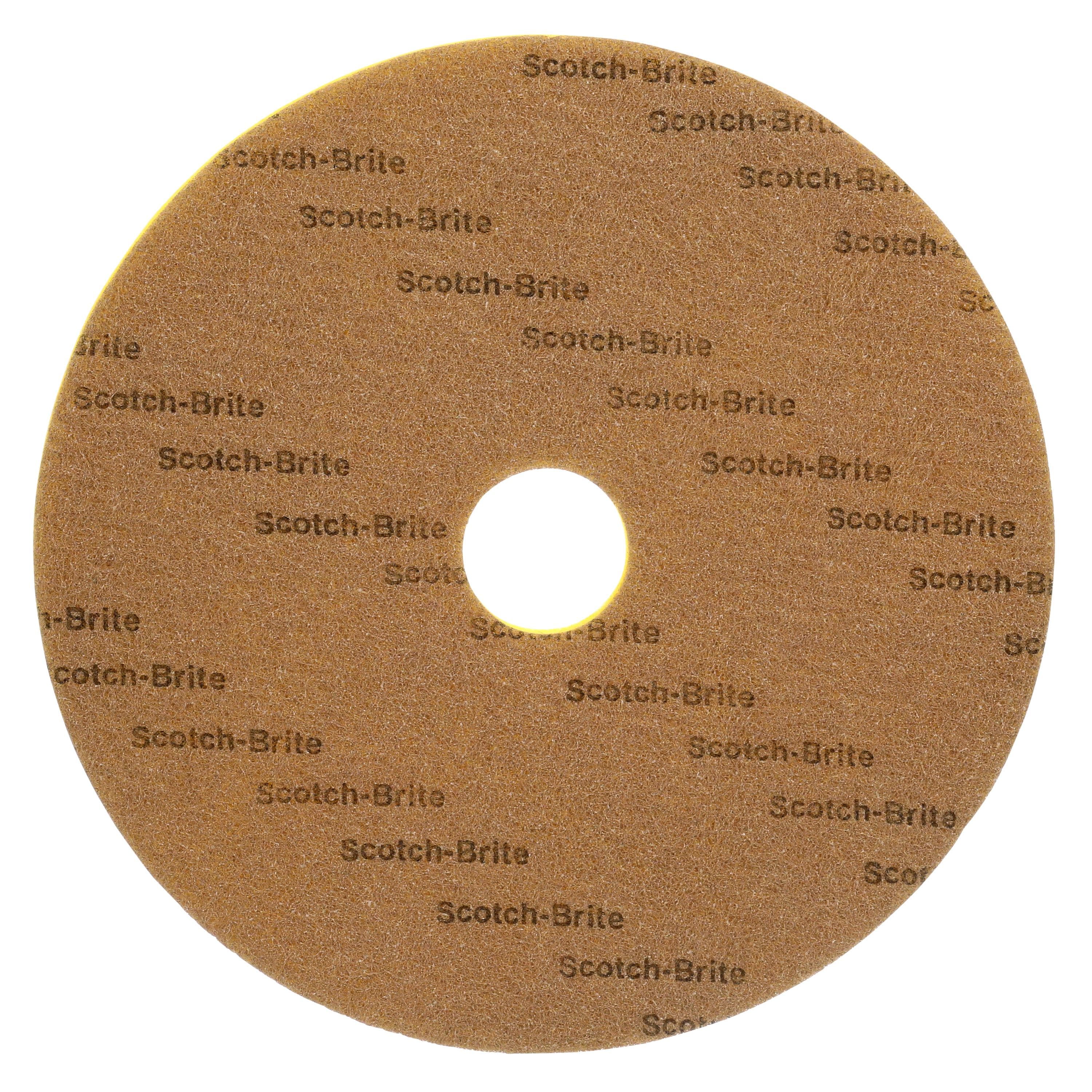 Scotch-Brite™ Clean & Shine Cleaning Pad 20 IN Brown Yellow 150-400 RPM Single-Sided 5/Case