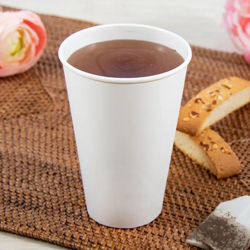 Solo® ThermoGuard® Hot Cup Insulated 16 OZ Double Wall Poly-Coated Paper White 30 Count/Pack 20 Packs/Case