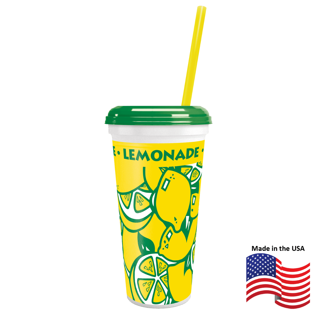 Cold Cup, Lid & Straw Combo Souvenir 32 OZ Plastic Multicolor With Hole Reusable 200/Case